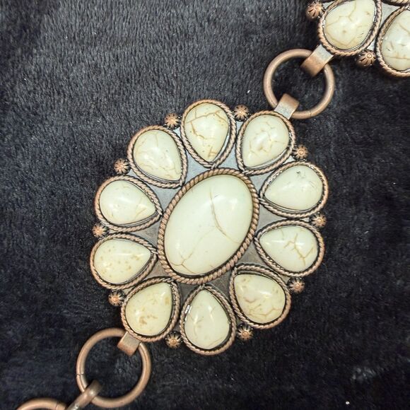 Angel Ranch Western Womens Belt Conchos Bronze Stones Boho Western Hippie Gypsy main image 15